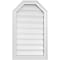 Ekena Millwork Octagonal Top Surface Mount PVC Gable Vent w/ 2"W x 1-1/2"P Brickmould Frame, 18"W x 30"H GVPOT18X3002SF - alternate 1